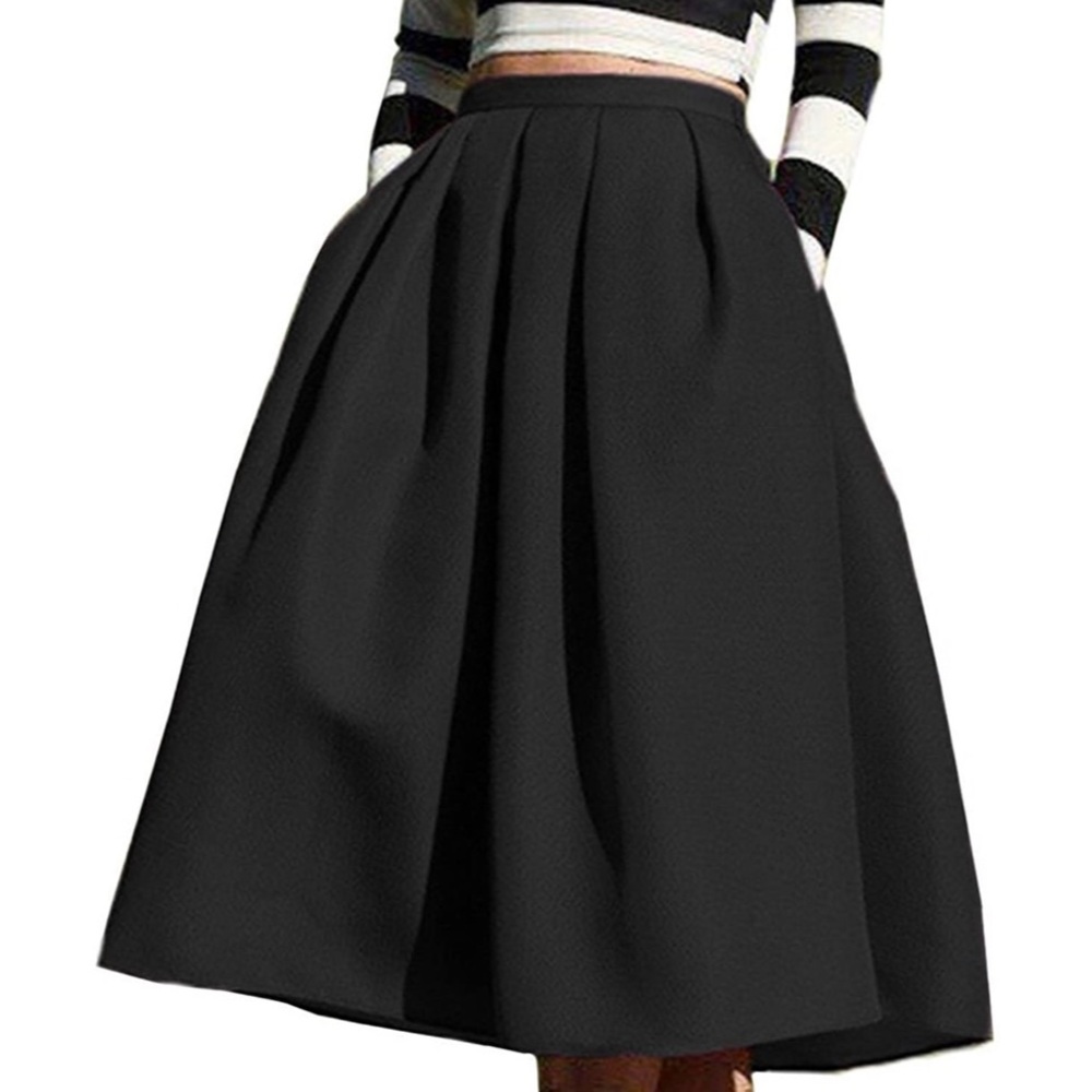 NWT Black Midi Skirt